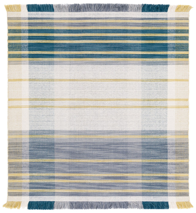 Safavieh Striped Kilim Stk706B Beige/Teal Rug.
