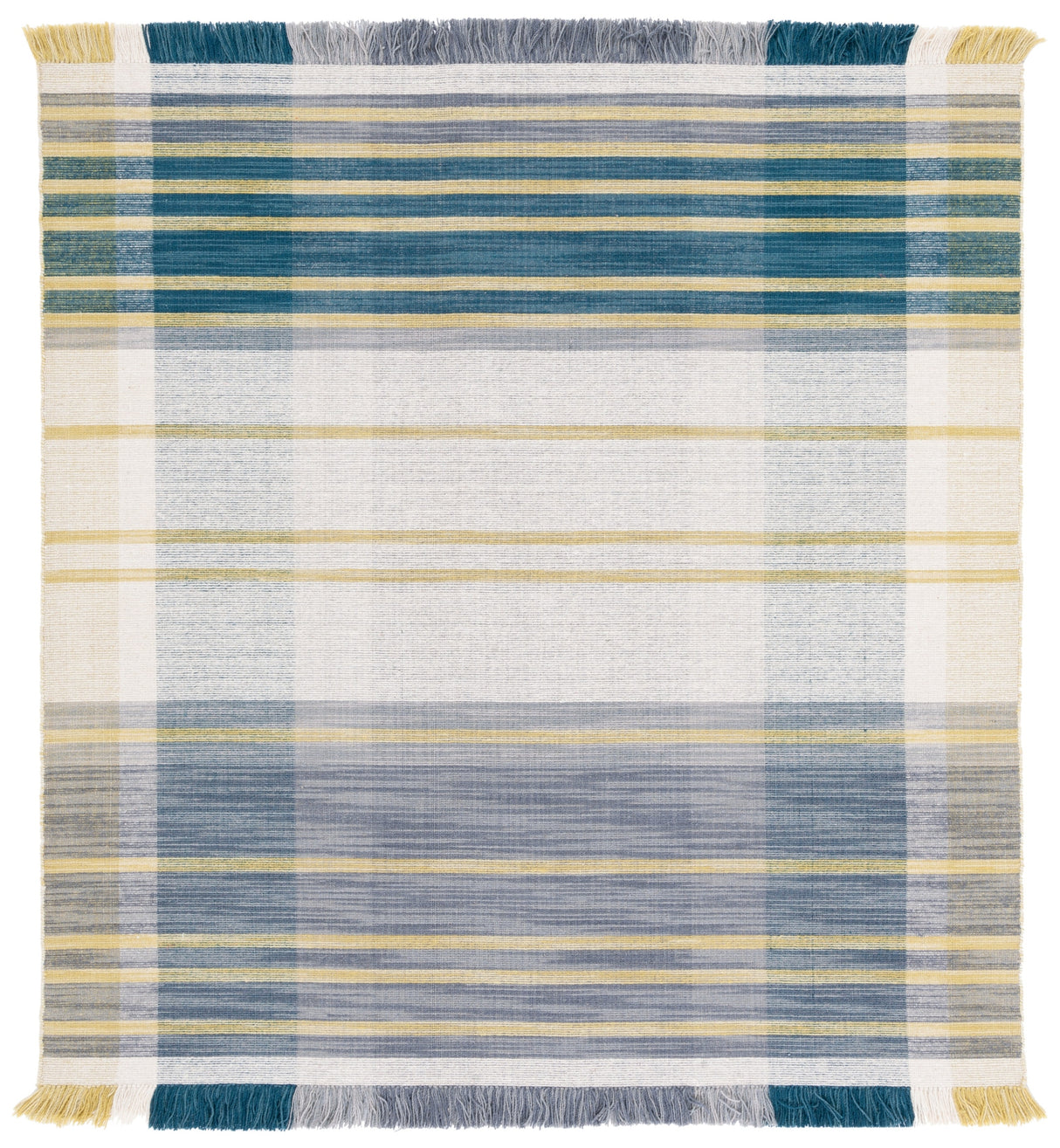 Safavieh Striped Kilim Stk706B Beige/Teal Rug.