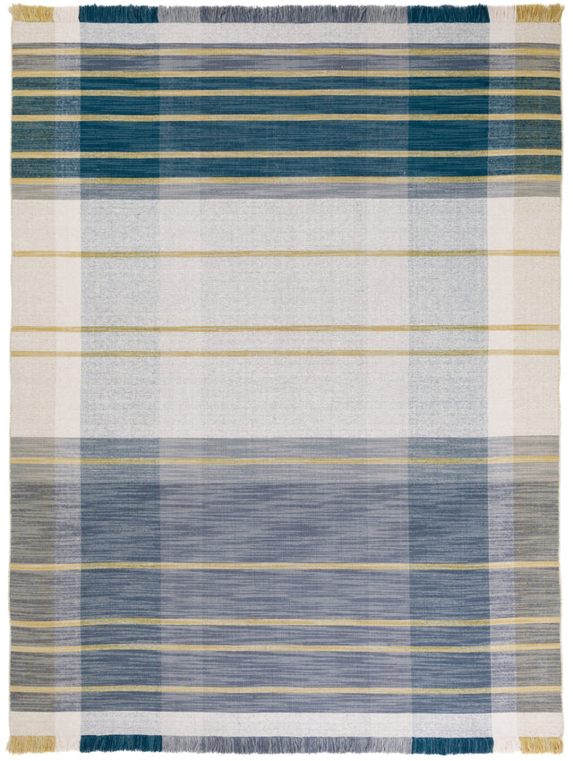 Safavieh Striped Kilim Stk706B Beige/Teal Rug.