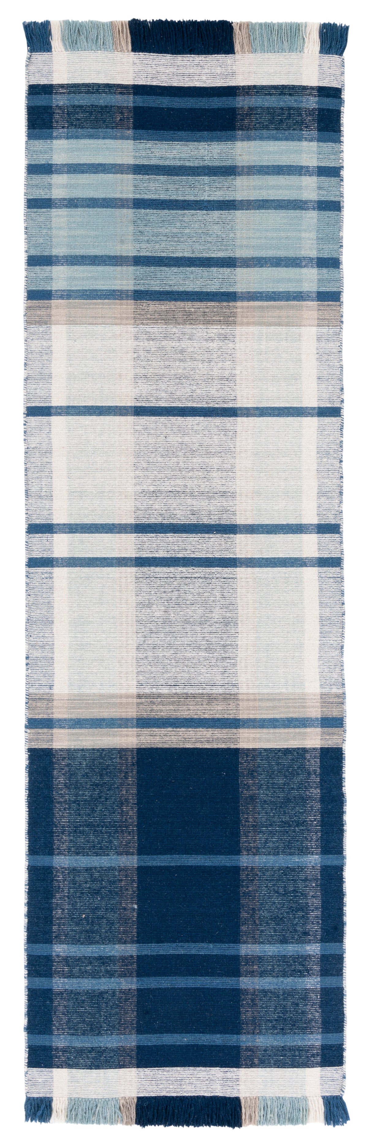 Safavieh Striped Kilim Stk707M Blue/Beige Rug.