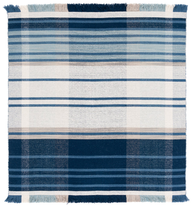 Safavieh Striped Kilim Stk707M Blue/Beige Rug.