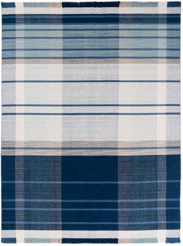 Safavieh Striped Kilim Stk707M Blue/Beige Rug.