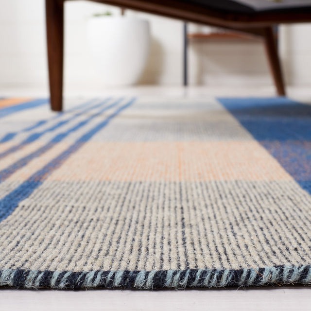 Safavieh Striped Kilim Stk708P Orange/Blue Rug.