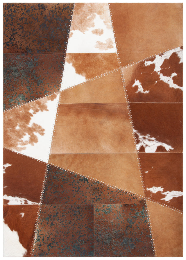 Safavieh Studio Leather Stl185T Brown/Ivory Rugs.