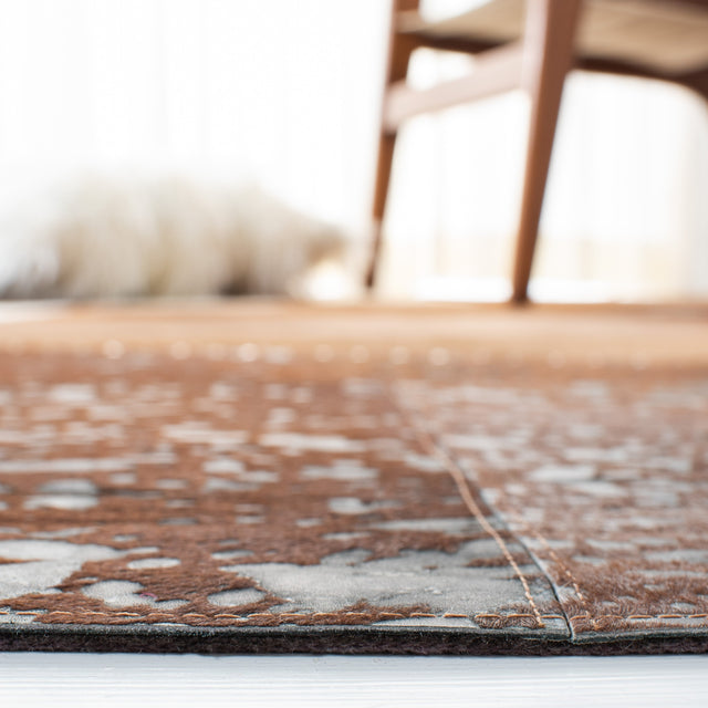 Safavieh Studio Leather Stl185T Brown/Ivory Rugs.