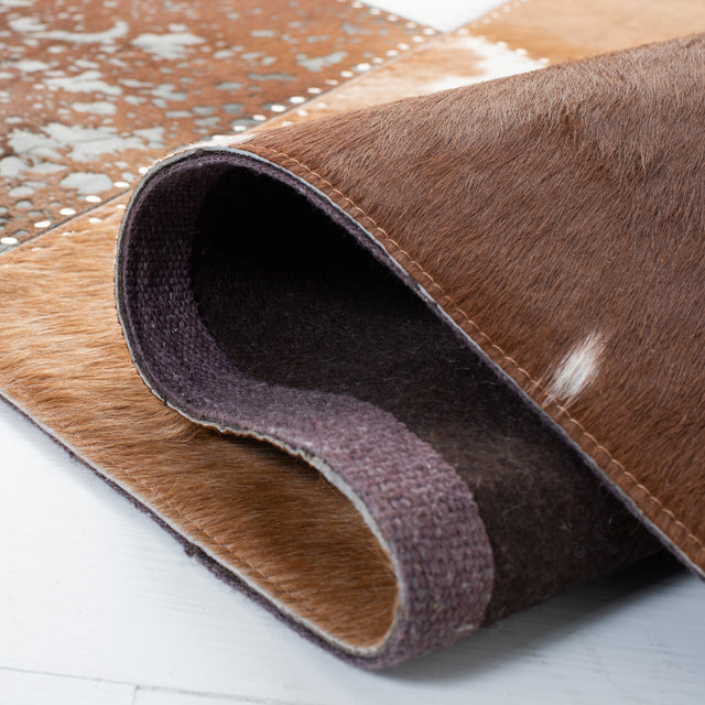 Safavieh Studio Leather Stl185T Brown/Ivory Rugs.
