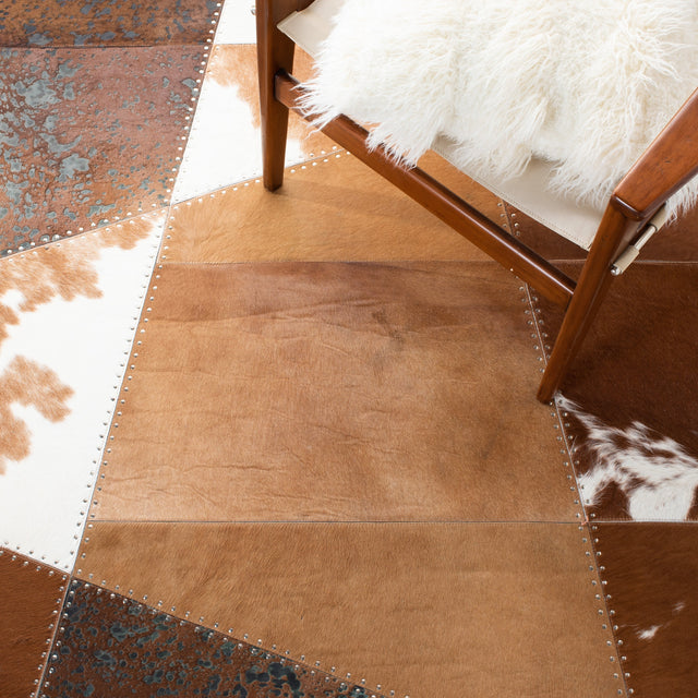 Safavieh Studio Leather Stl185T Brown/Ivory Rugs.