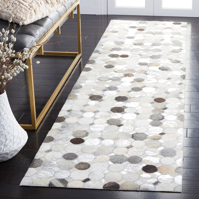 Safavieh Studio Leather Stl227F Ivory/Grey Rugs.