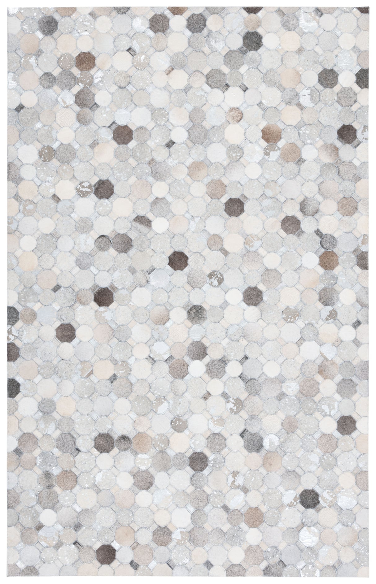 Safavieh Studio Leather Stl227F Ivory/Grey Rugs.