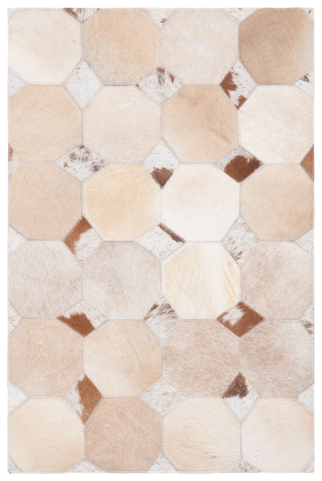 Safavieh Studio Leather Stl228A Ivory/Brown Rugs.