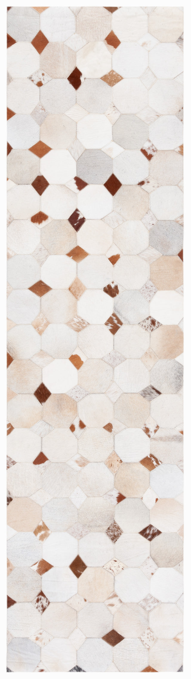 Safavieh Studio Leather Stl228A Ivory/Brown Rugs.