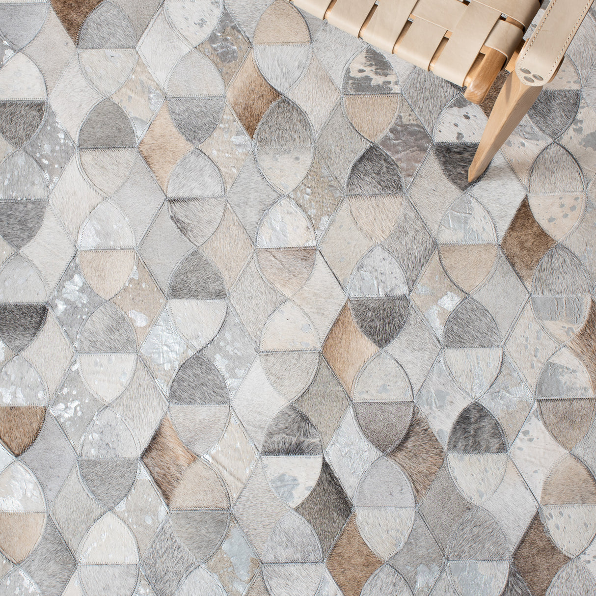 Safavieh Studio Leather Stl231F Ivory/Grey Rugs.