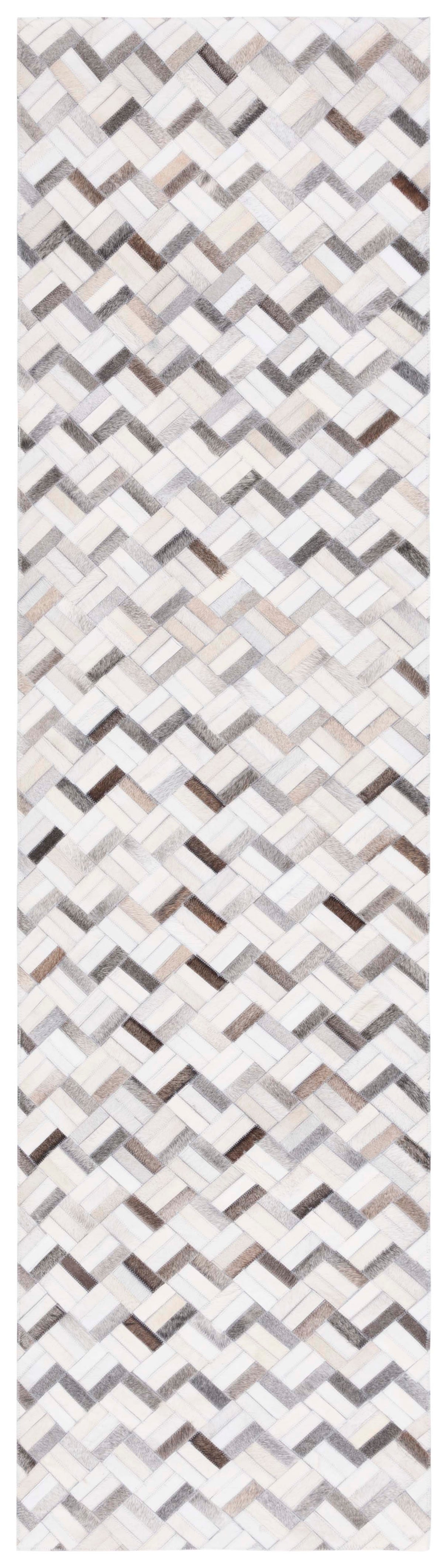 Safavieh Studio Leather Stl235G Black/Grey Rug.