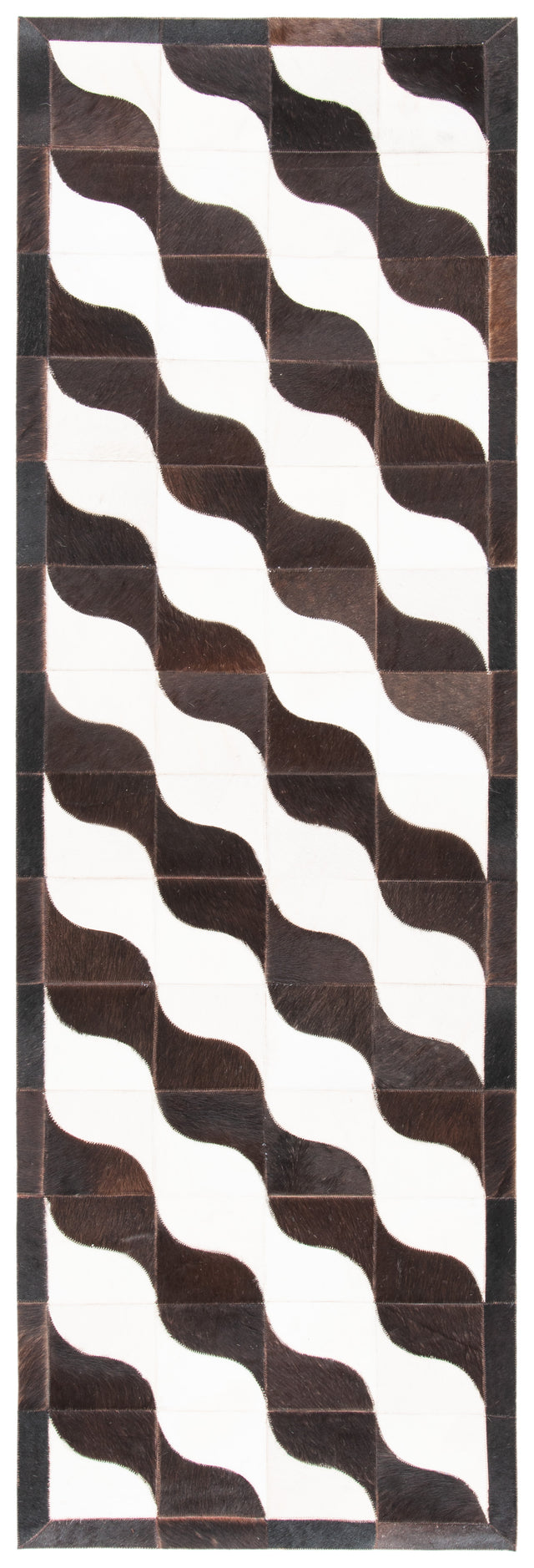 Safavieh Studio Leather Stl801Z Black/Ivory Rugs.