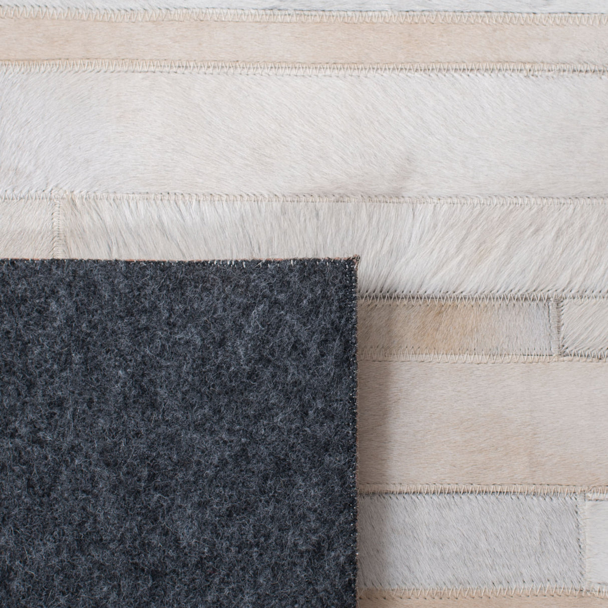 Safavieh Studio Leather Stl804A Ivory/Light Grey Rug.