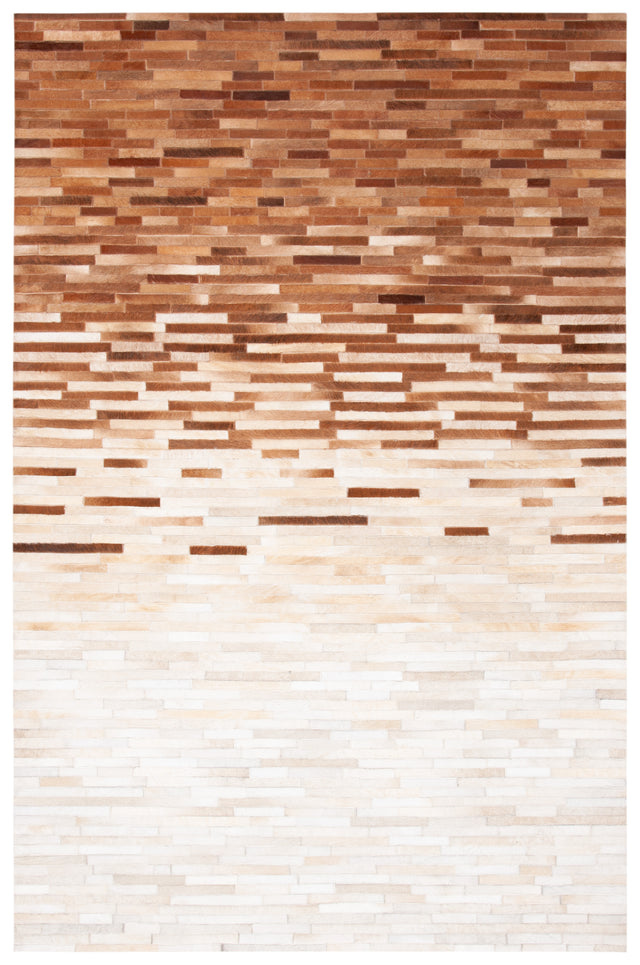Safavieh Studio Leather Stl805A Ivory/Brown Rugs.