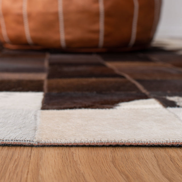 Safavieh Studio Leather Stl806A Ivory/Brown Rugs.