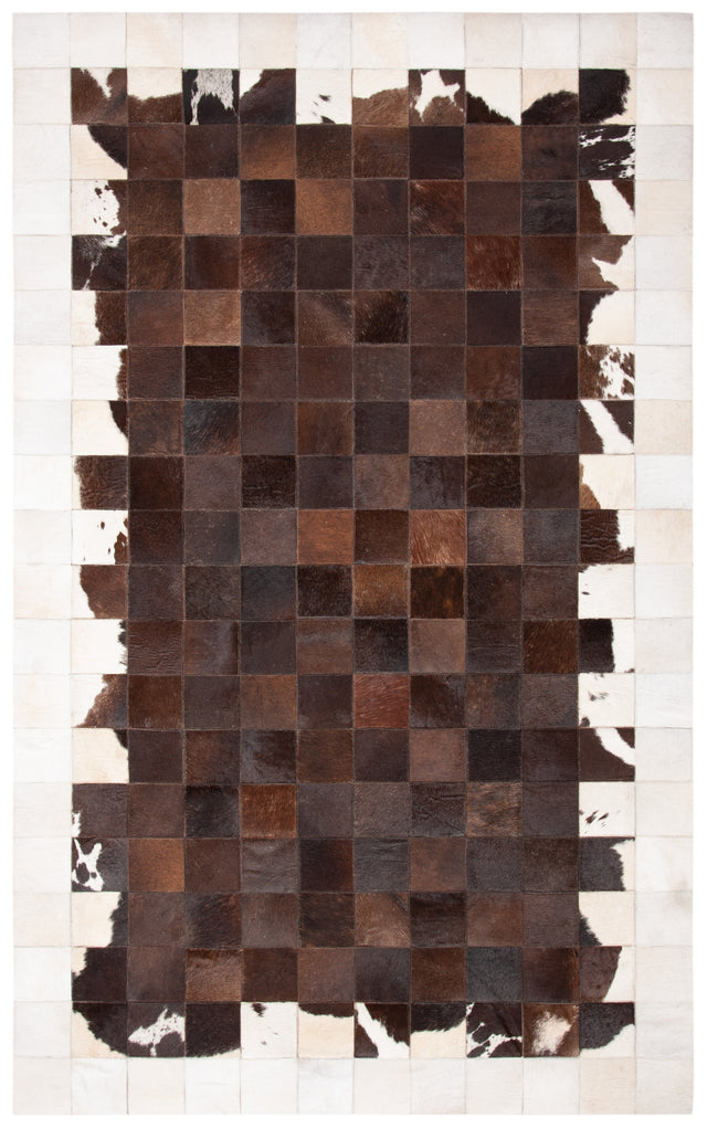 Safavieh Studio Leather Stl806A Ivory/Brown Rugs.