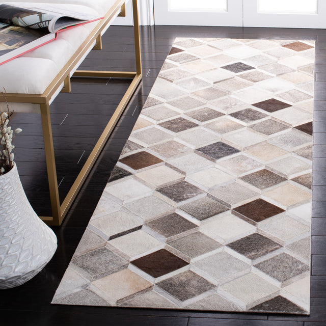 Safavieh Studio Leather Stl807A Ivory/Grey Rugs.
