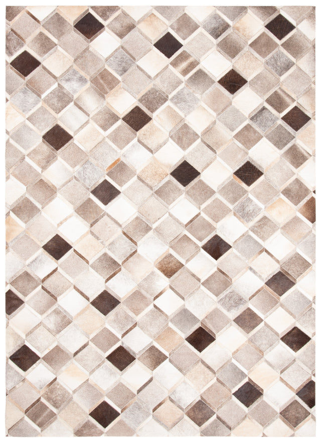 Safavieh Studio Leather Stl807A Ivory/Grey Rugs.