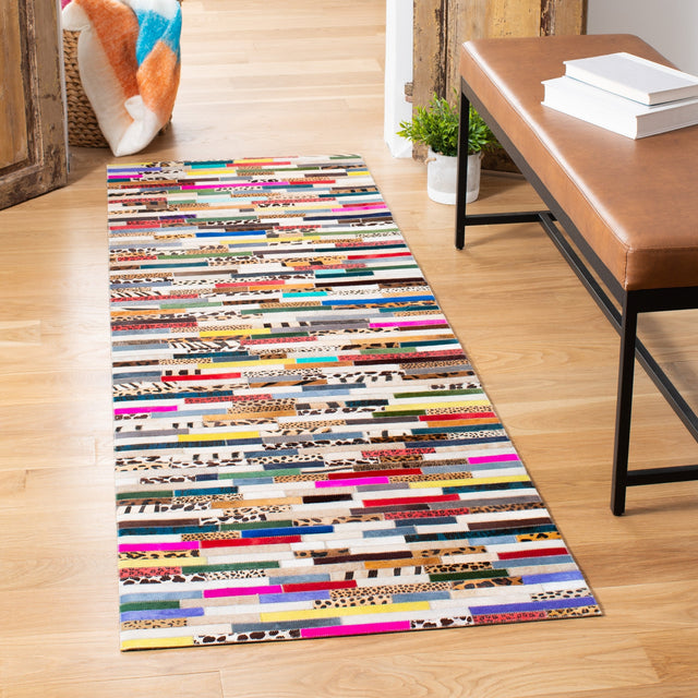 Safavieh Studio Leather Stl808A Ivory/Blue Rugs.