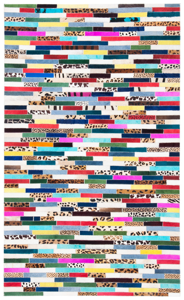 Safavieh Studio Leather Stl808A Ivory/Blue Rugs.