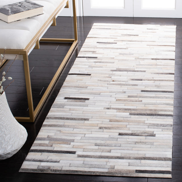 Safavieh Studio Leather Stl809A Ivory/Grey Rugs.