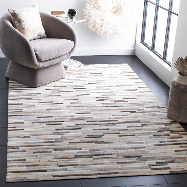 Safavieh Studio Leather Stl809A Ivory/Grey Rugs.