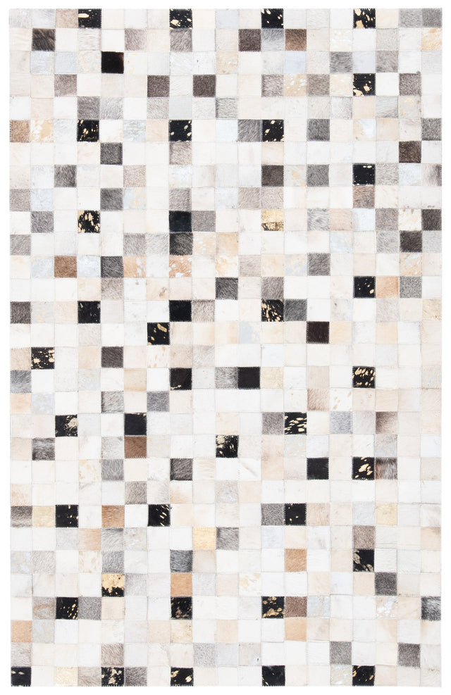 Safavieh Studio Leather Stl810A Ivory/Black Rugs.