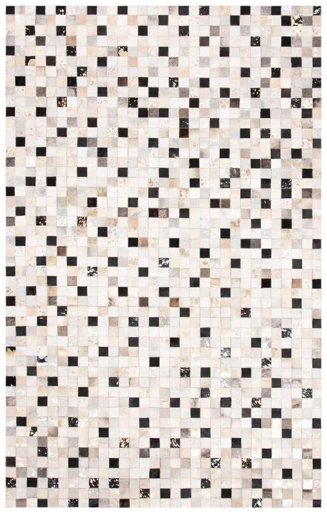Safavieh Studio Leather Stl810A Ivory/Black Rugs.