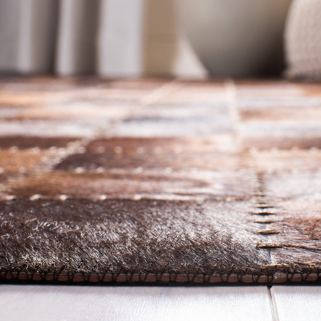 Safavieh Studio Leather Stl815T Brown/Beige Rugs.