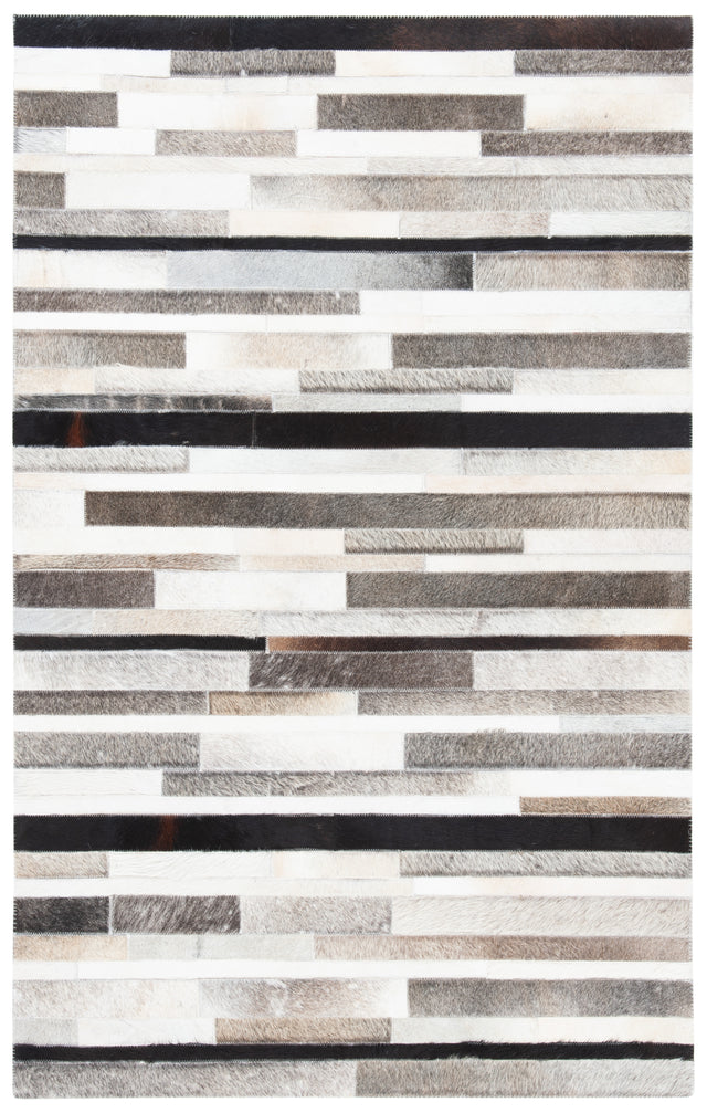 Safavieh Studio Leather Stl816A Ivory/Black Rugs.