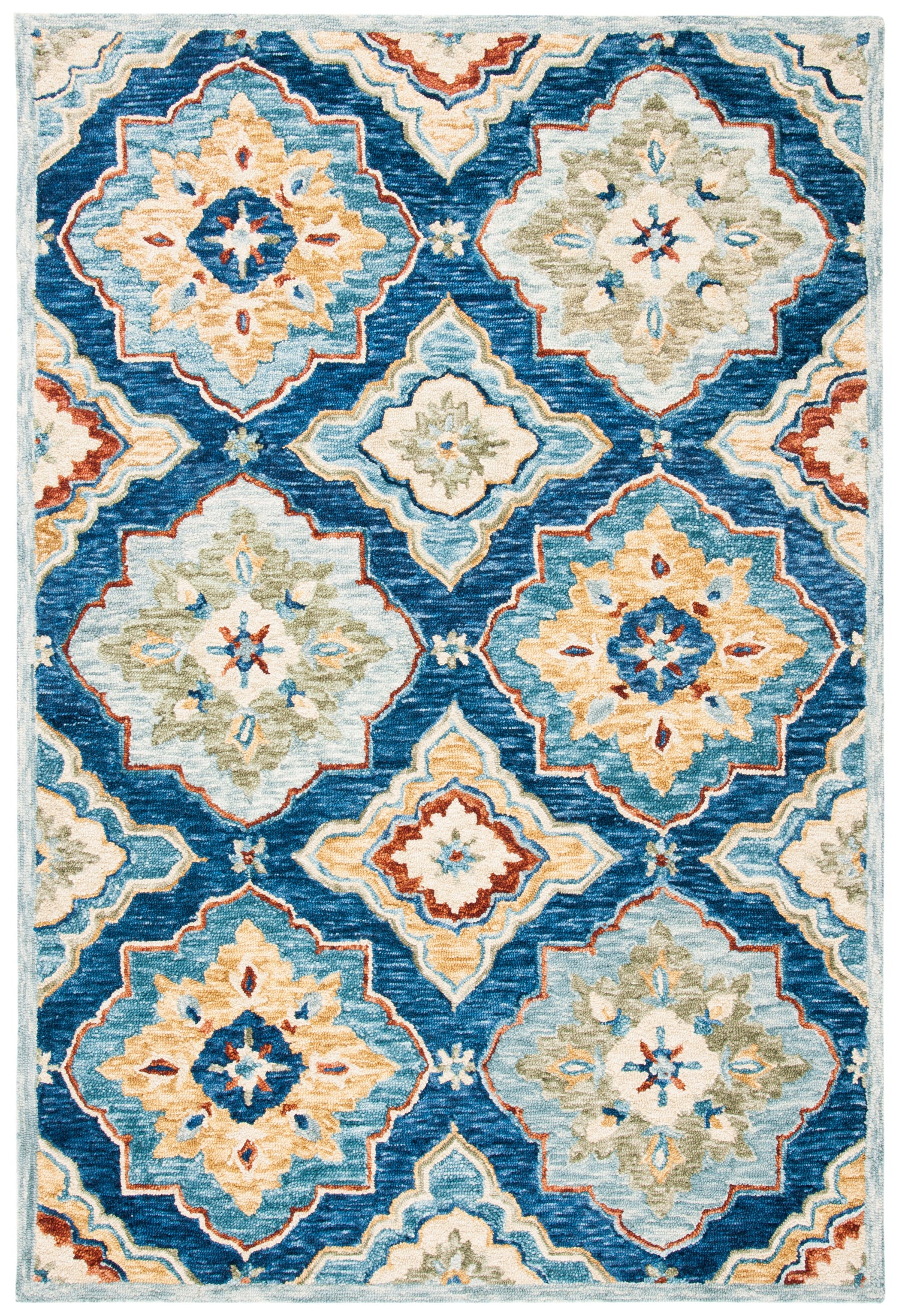 Safavieh Suzani Szn503N Navy/Green Rugs.