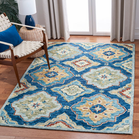 Safavieh Suzani Szn503N Navy/Green Rugs.
