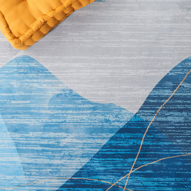 Safavieh Tacoma Tac836M Blue/Gold Rug.