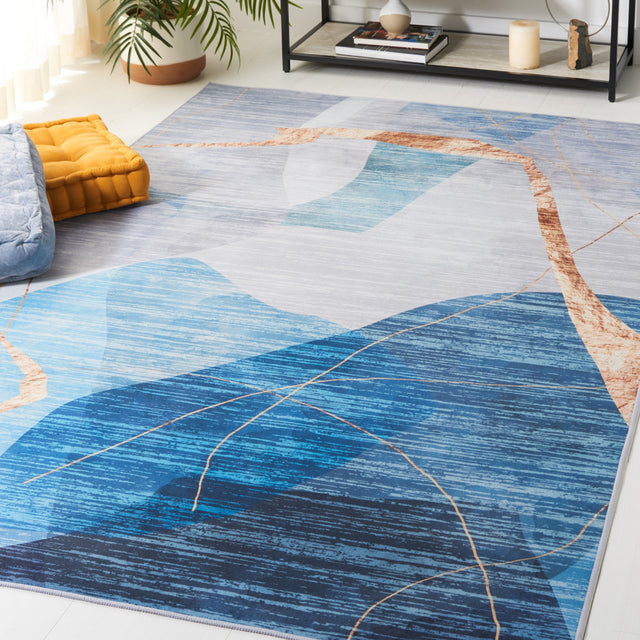 Safavieh Tacoma Tac836M Blue/Gold Rug.