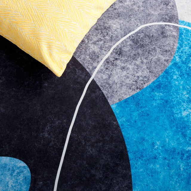 Safavieh Tacoma Tac837G Dark Grey/Turquoise Rug.