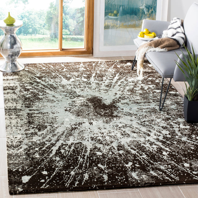 Safavieh Tibetan Tb927A Silver/Black Rugs.