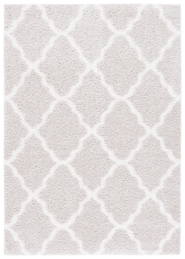 Safavieh Tahoe Shag Tho675G Silver/White Rug.