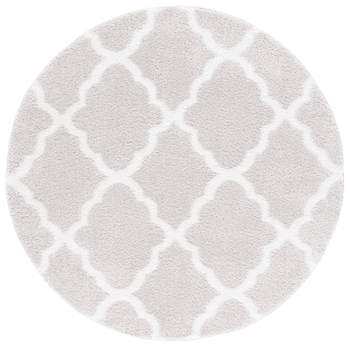 Safavieh Tahoe Shag Tho675G Silver/White Rug.