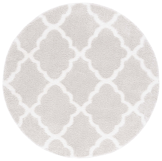 Safavieh Tahoe Shag Tho675G Silver/White Rug.