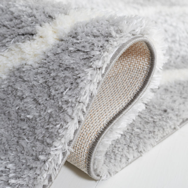 Safavieh Tahoe Shag Tho675H Light Grey/White Rug.