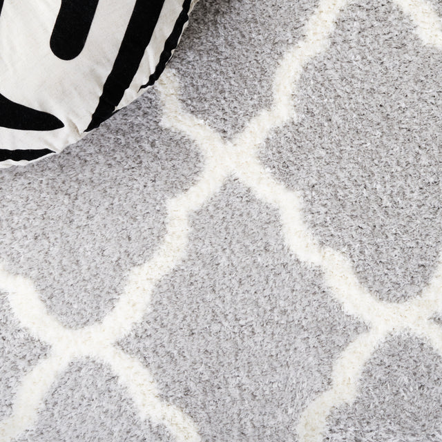 Safavieh Tahoe Shag Tho675H Light Grey/White Rug.