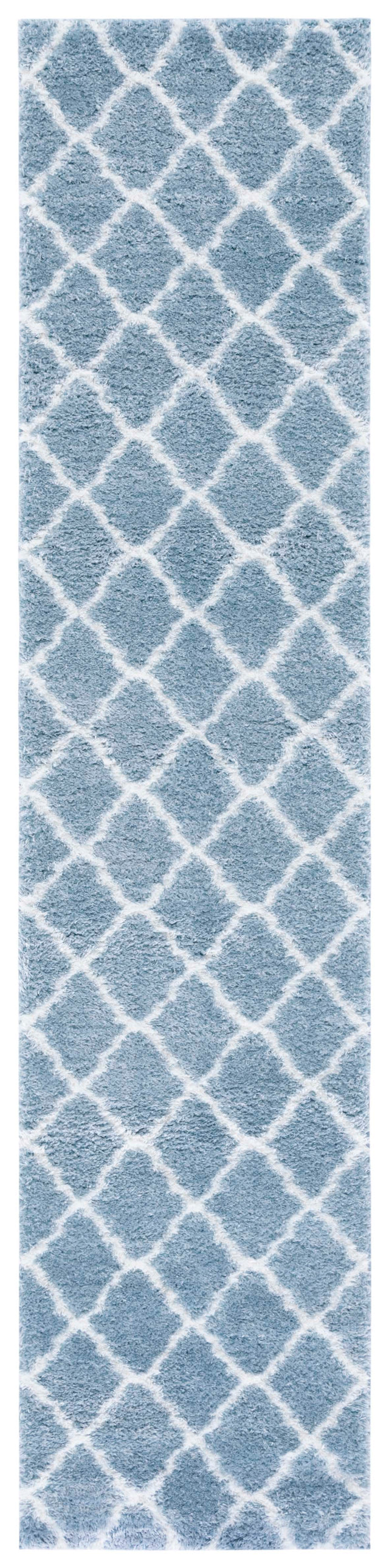 Safavieh Tahoe Shag Tho675M Blue/White Rug.
