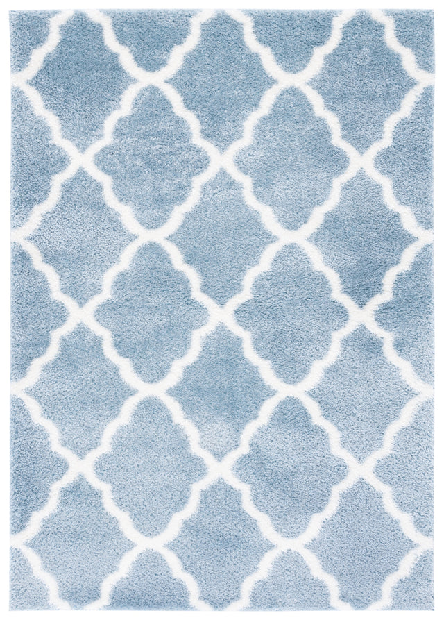 Safavieh Tahoe Shag Tho675M Blue/White Rug.