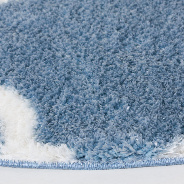 Safavieh Tahoe Shag Tho675M Blue/White Rug.