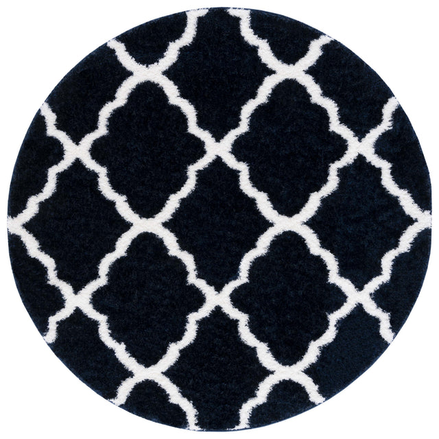 Safavieh Tahoe Shag Tho675N Navy/White Rug.