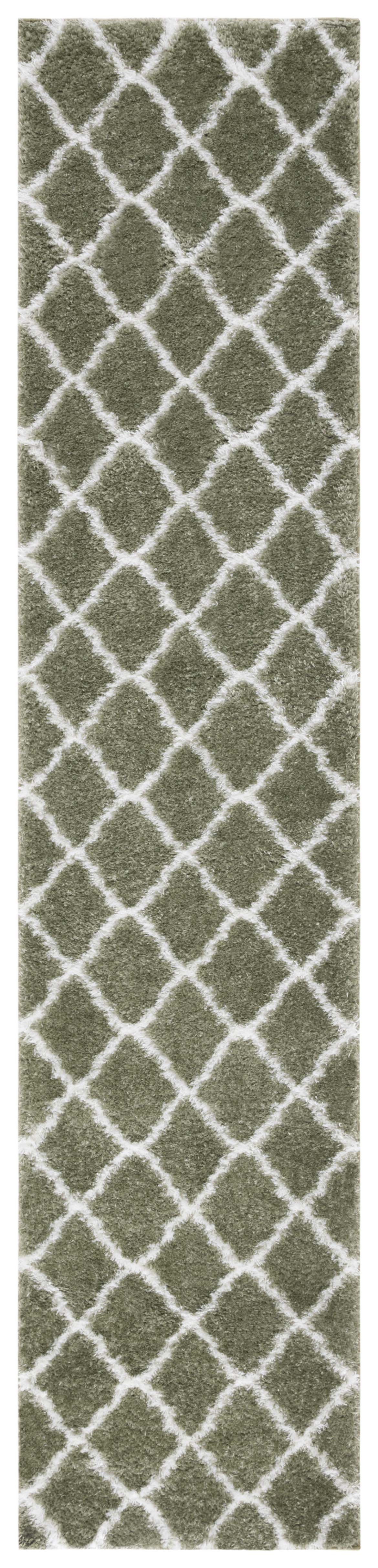 Safavieh Tahoe Shag Tho675W Sage/White Rug.