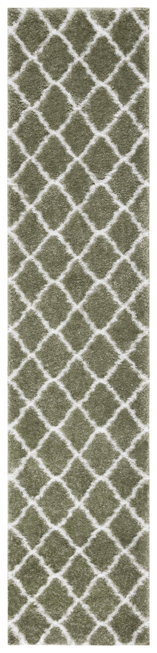 Safavieh Tahoe Shag Tho675W Sage/White Rug.