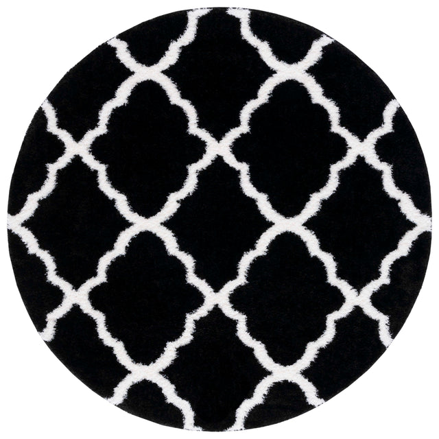 Safavieh Tahoe Shag Tho675Z Black/White Rug.